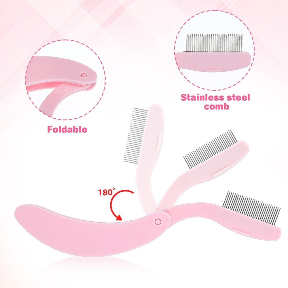 Folding Eyelash Comb Separator Tool for Define Lash, 2 Pcs