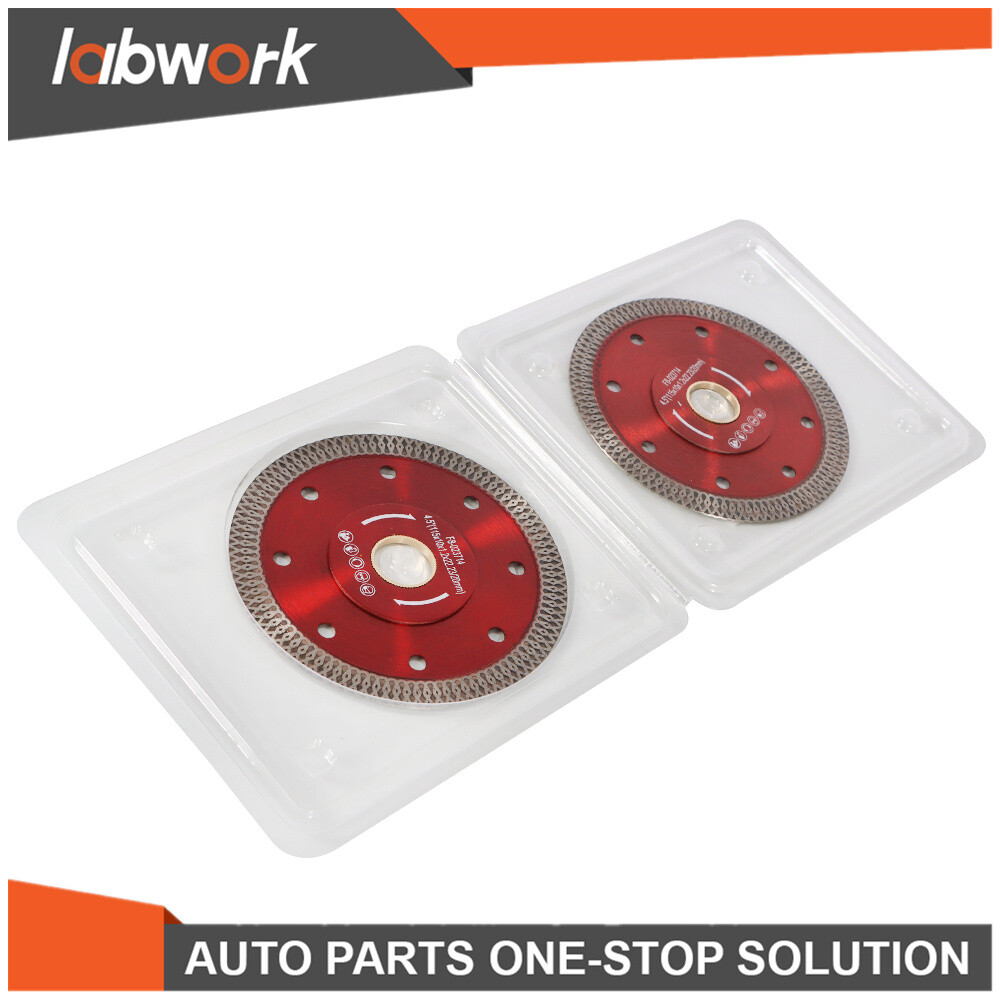 Labwork Diamond Porcelain Saw Blade Super Thin Ceramic Cutting Disc 2 Pack 4.5"