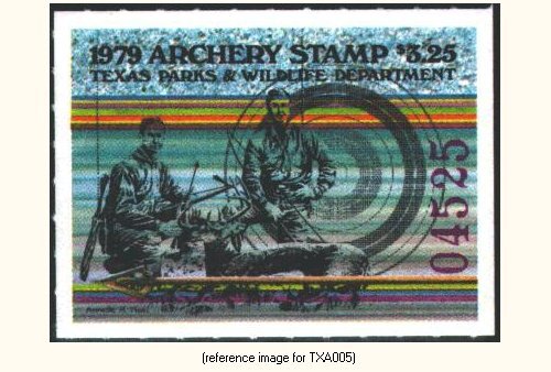 D2K Texas Archery Stamp 1979 $3.25
