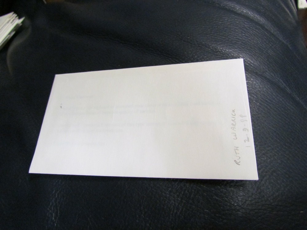 Ruth Warrick Signed Autographed First Day Cover Envelope