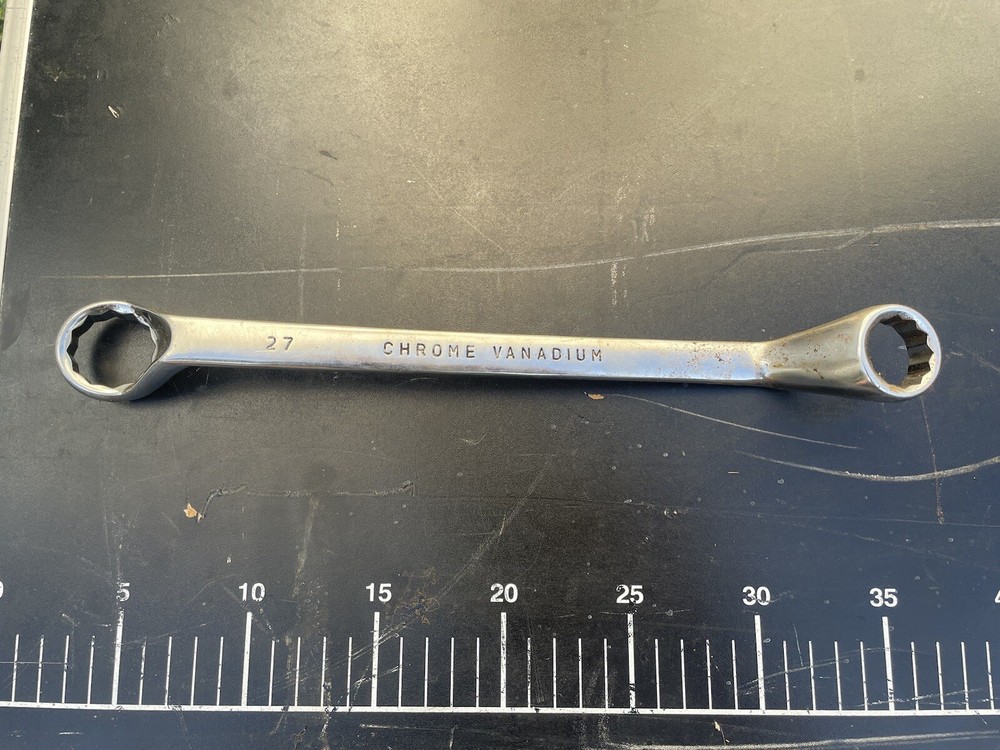 24mm x 27mm Large Chrome Vanadium Double Ended Ring Spanner
