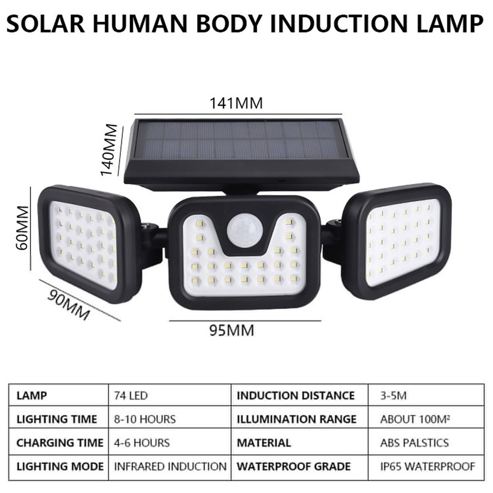 2 Pack Solar Lights Motion Sensor for Garage Yard Entryways Patio Waterproof US