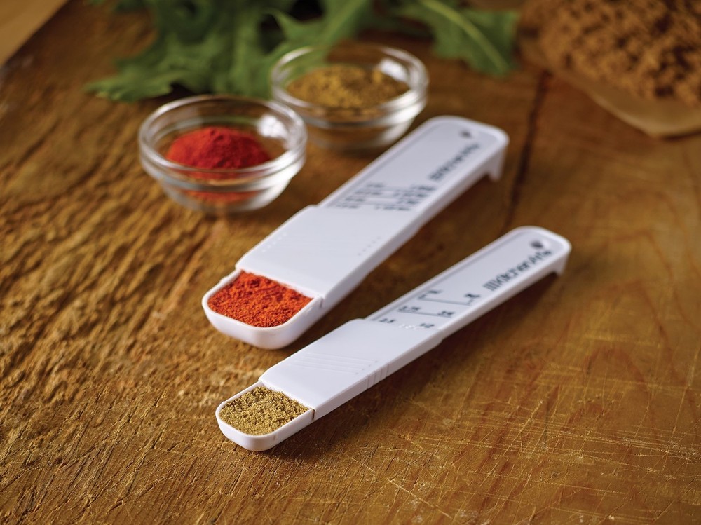 KitchenArt Adjust-A-Teaspoon And Adjust-A-Tablespoon Set, Plastic, 2-Piece, W...