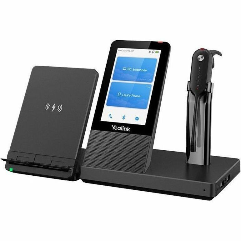 Yealink WH67 DECT Wireless Headset w/ Touchscreen Base