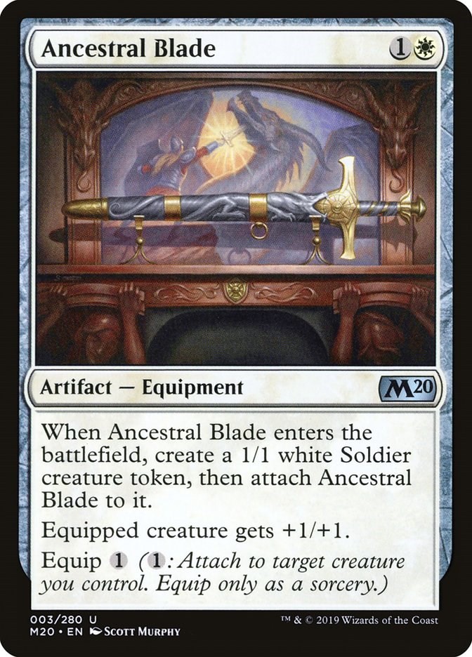 Ancestral Blade Core Set 2020 3 MTG LP