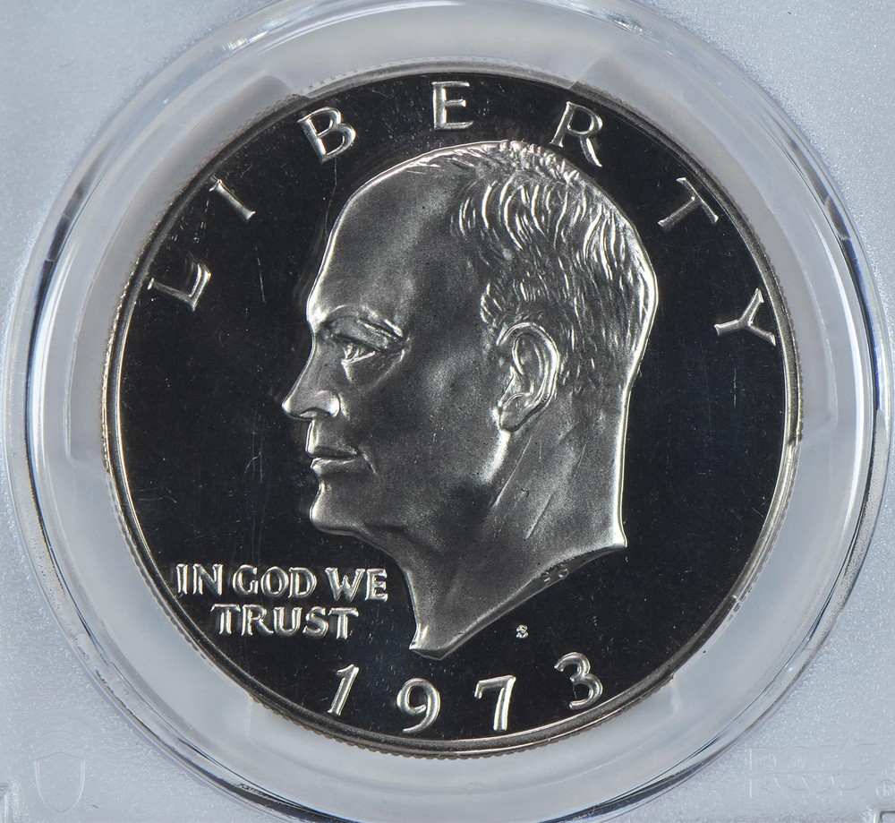 1973-S Eisenhower $1 Clad PR69 CAM PCGS Blue Label