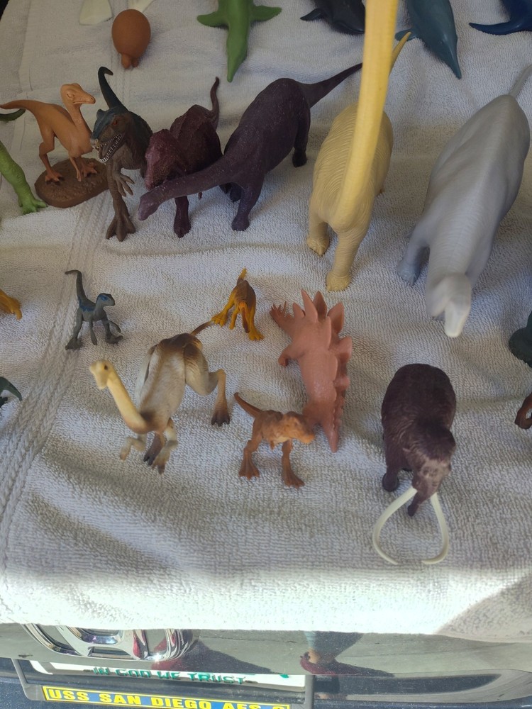 23 Hard plastic Dinosaurs various sizes