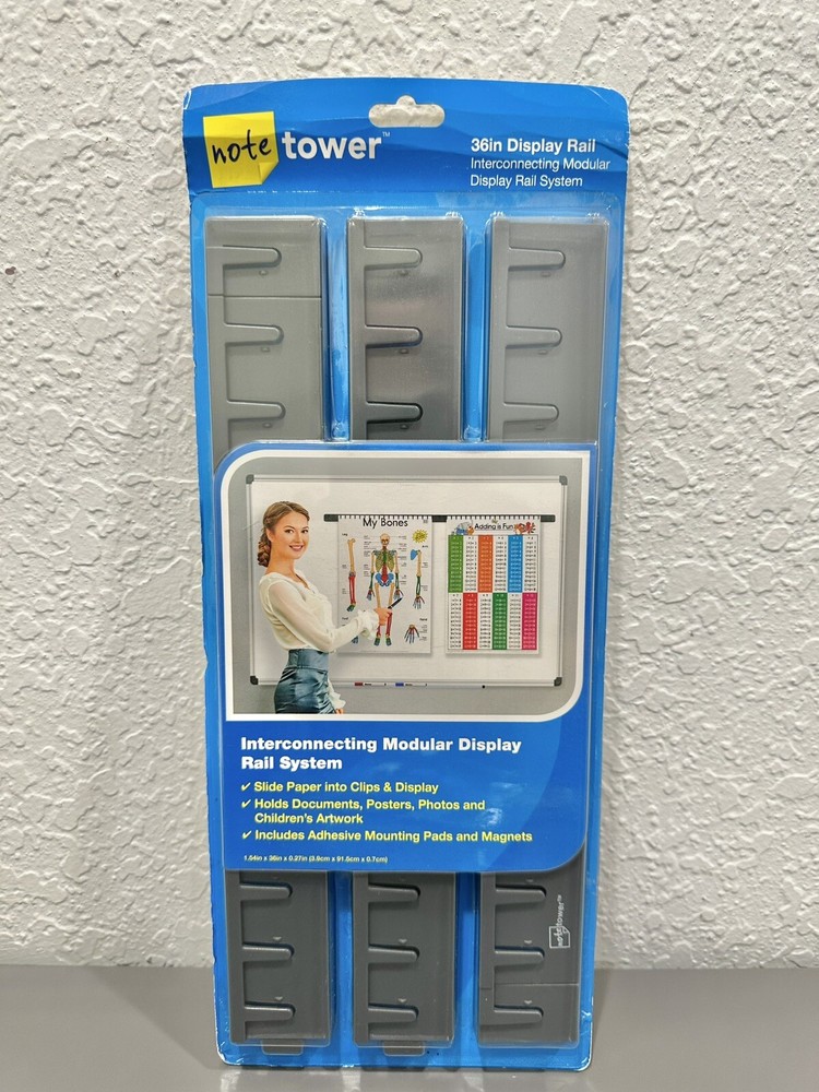 NoteTower 36” Display Rail interconnecting Modular Display Rail System.