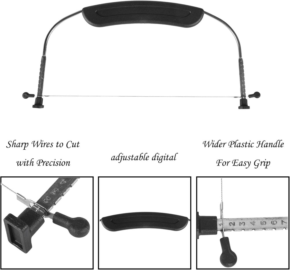 Stainless Steel Cake Leveler Adjustable Double Wire Baking Slicer Tool