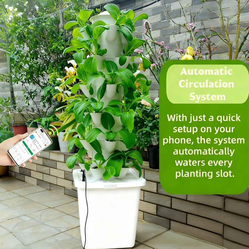 Hydroponic Growing System Kit - Hydroponic Tower Indoor Smart Vertical Garden,Hy
