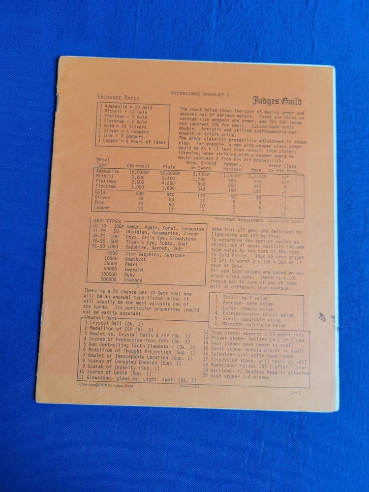 Guidelines Booklet J - Judges Guild