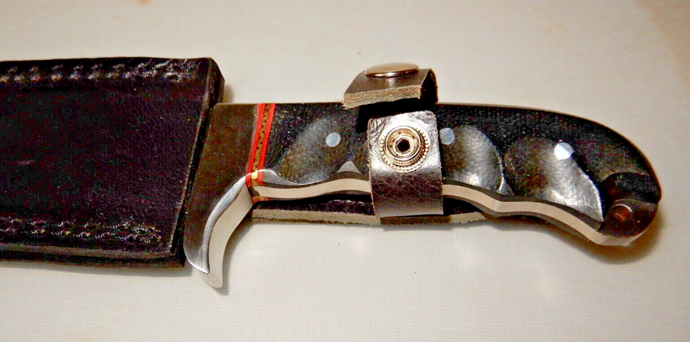 MASSIVE D2 Force 11 1/2" Dagger with Leather Sheath NEVER USED - DISPLAYED ONLY