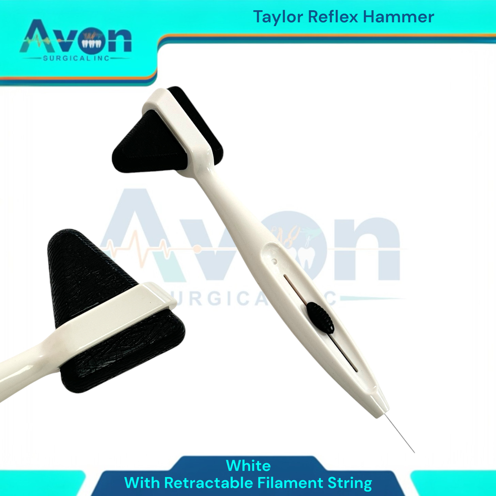 Taylor Hammer with Retractable Filament String- Plastic - Neuro Reflex Hammer