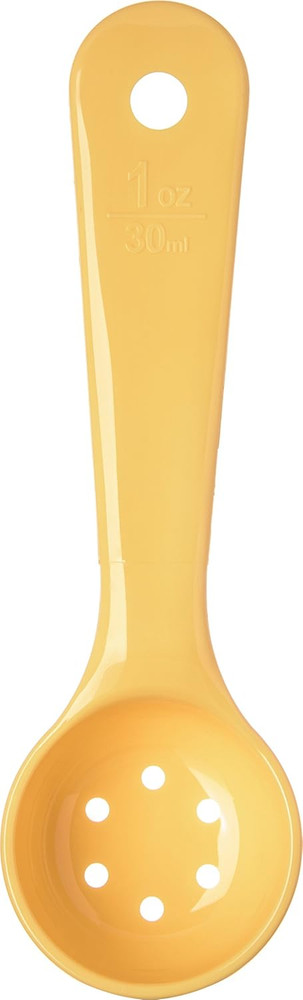 492304 Perforated Short Handle Portion Control Spoon, 1 Oz, Yellow