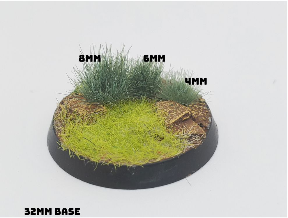 Self Adhesive Static Grass Tufts for Miniature Scenery -Plain Green- 6mm