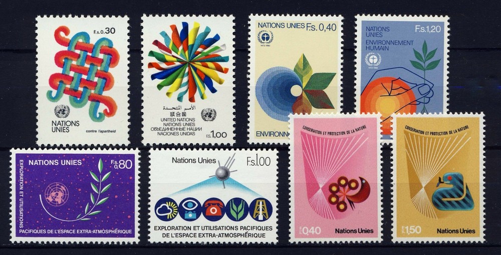 UN - 1982  GENEVA Year Set (105-112) . Mint Never Hinged