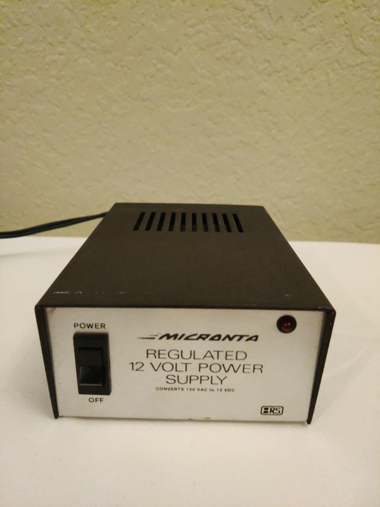 Vintage Micronta 22-124 Regulated 12 Volt Power Supply Powers Up/Read