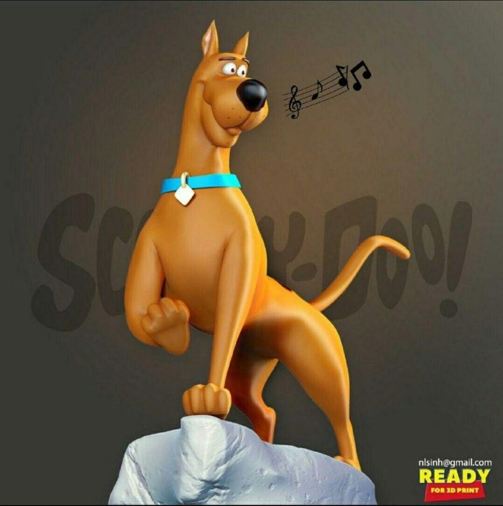 UNPAINTED Scooby Doo 3D Printed Model Kit