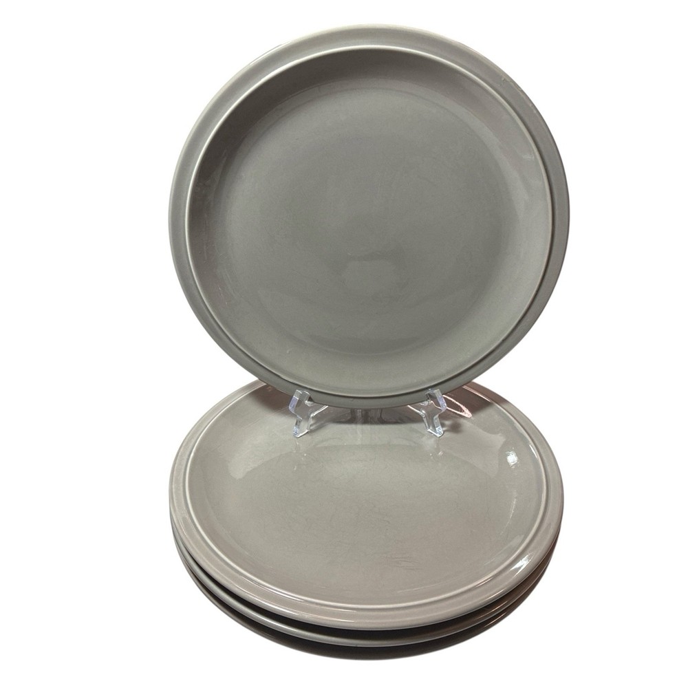Godinger Gatherings Solid Gray 4 Piece Dinner Plates  10.75” ￼