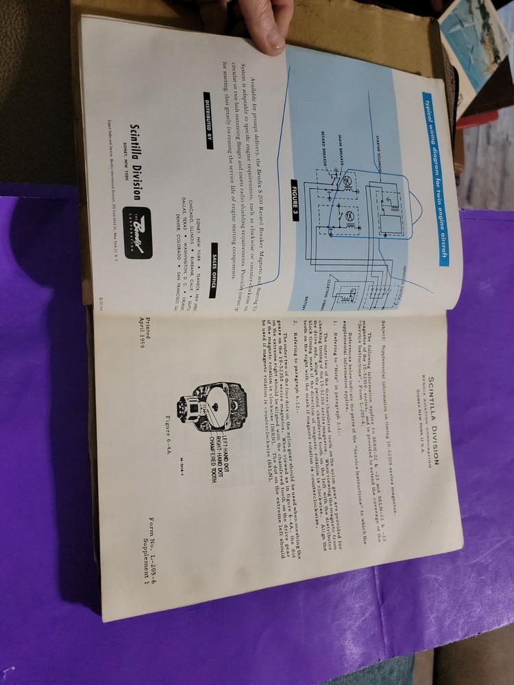 BENDIX SCINTILLA Magneto Service Manual AIRCRAFT INDUSTRIAL ENGINE