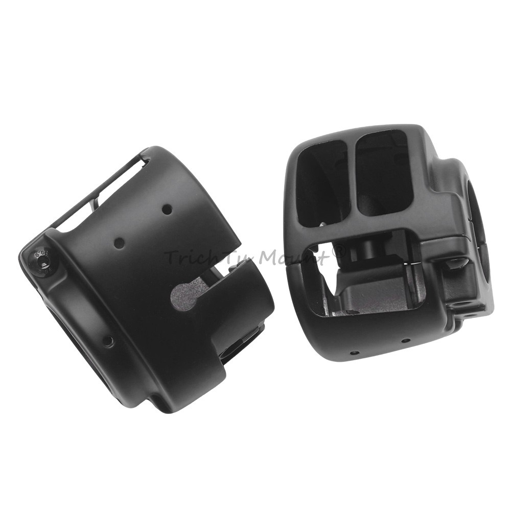 Handlebar Switch Housing Covers Hand Control Button Caps For Harley Dyna Softail