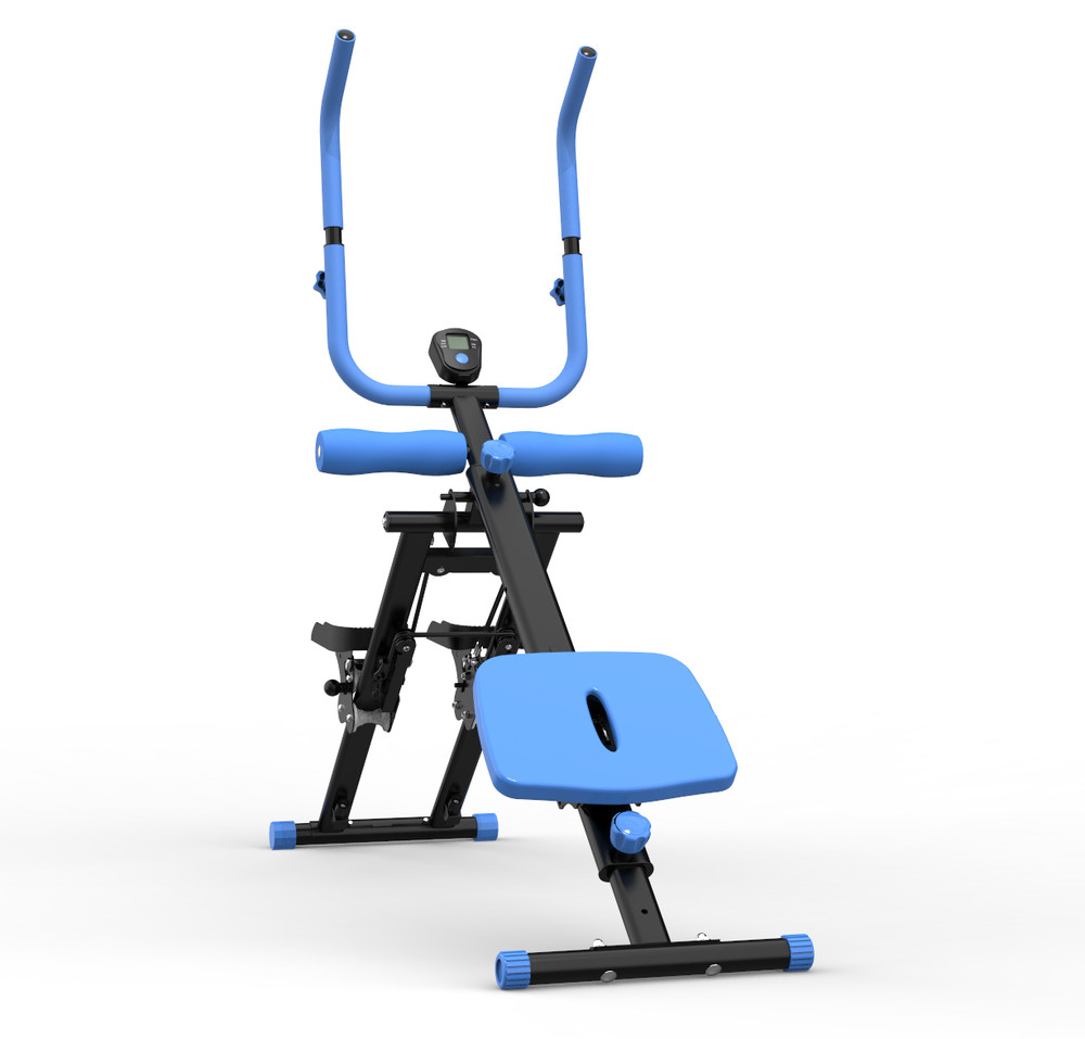 Modern Multifunctional 2-In-1 Stair Stepper And Ab Workout Machine Blue