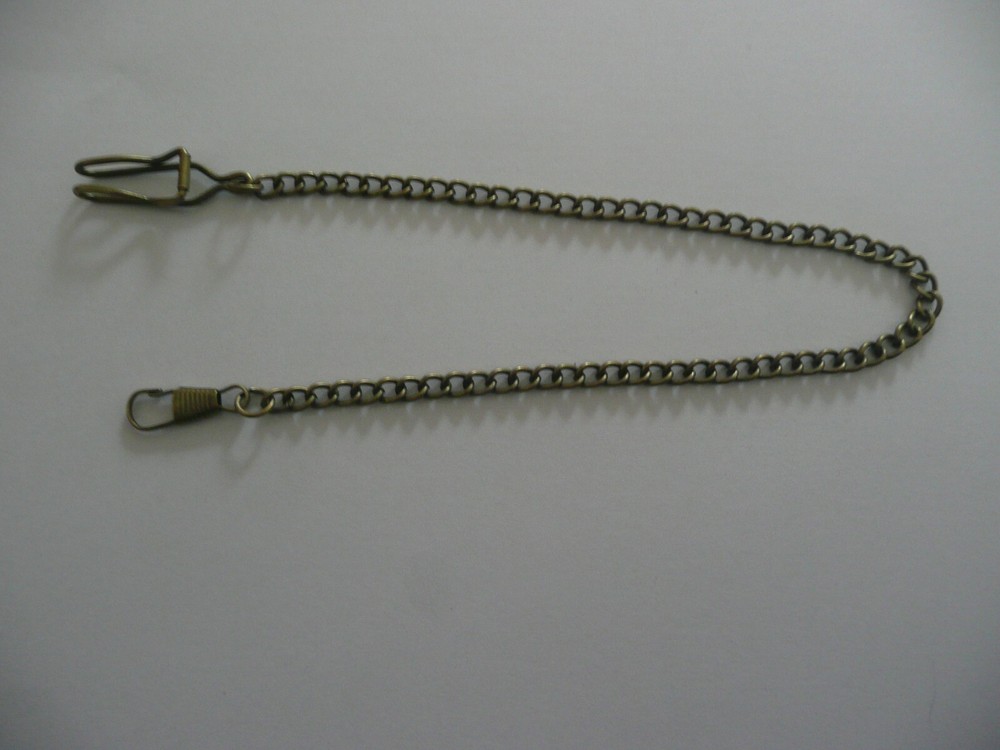new light bronze plated pocket watch chain