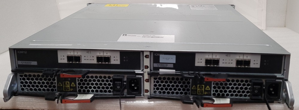 NetApp DS224C Disk Array Shelf w/ 2x IOM12 Controllers, 2x PSU, Rails