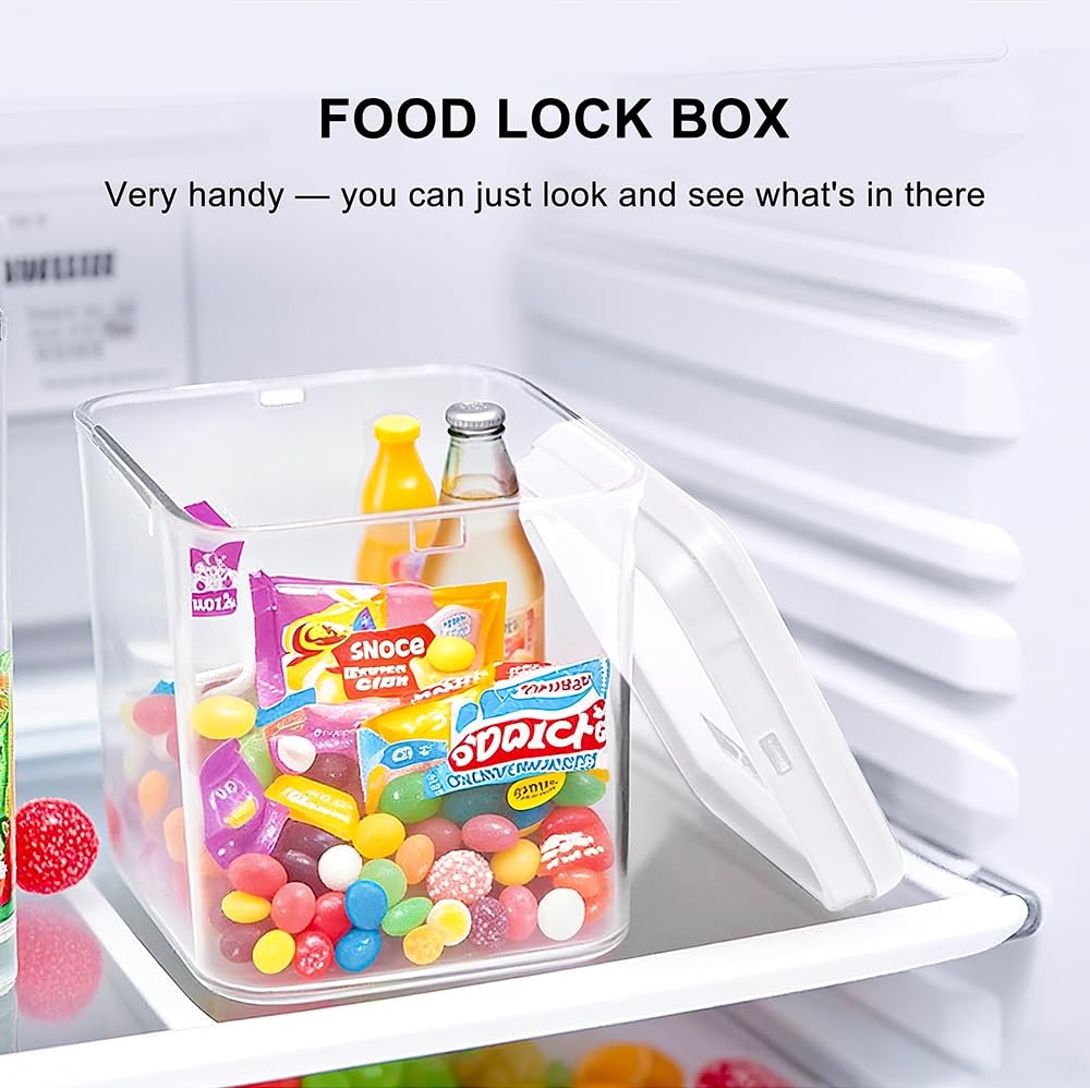 Houlacove Clear Security Lockable Box with Combination Lock & Code for Pills,...