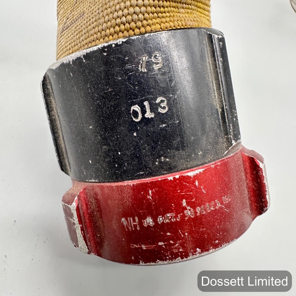 2-1/2" Fire Hose With 2-1/2" Threaded Coupling Yellow Canvas Industrial Fitting