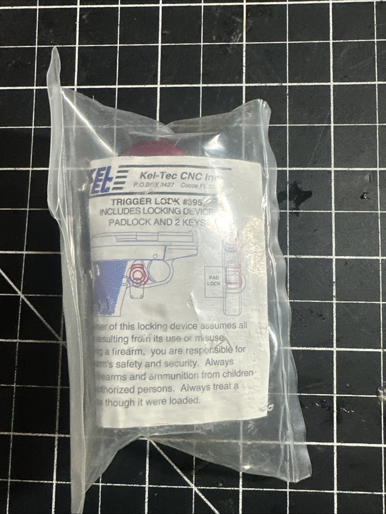 Kel-Tec CNC Trigger Lock #395 with Padlock & 2 Keys