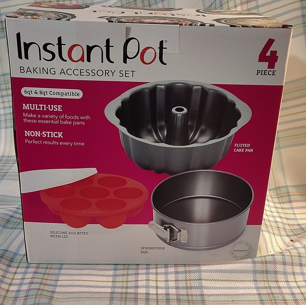 Instant Pot 4-Piece Baking Accessory Set Springform, Cake Pan, Egg Bites 6/8Qt