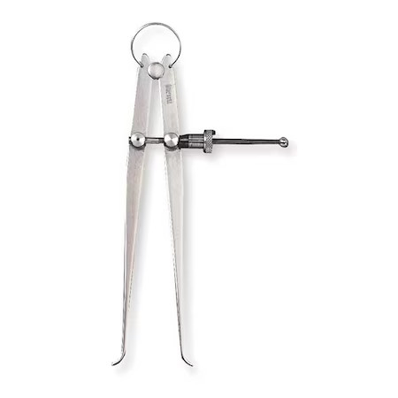 Starrett 73A-6 Inside Spring Caliper, 6 In, Flat, Solid