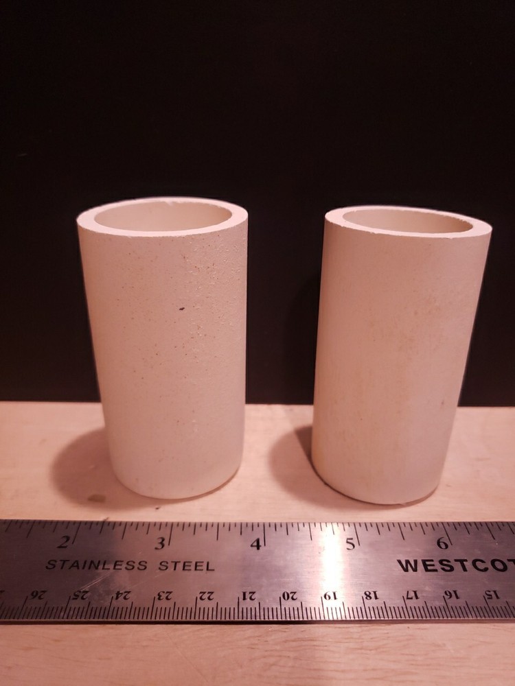 2 Ceramic Crucibles 3" By 1.75" Dia