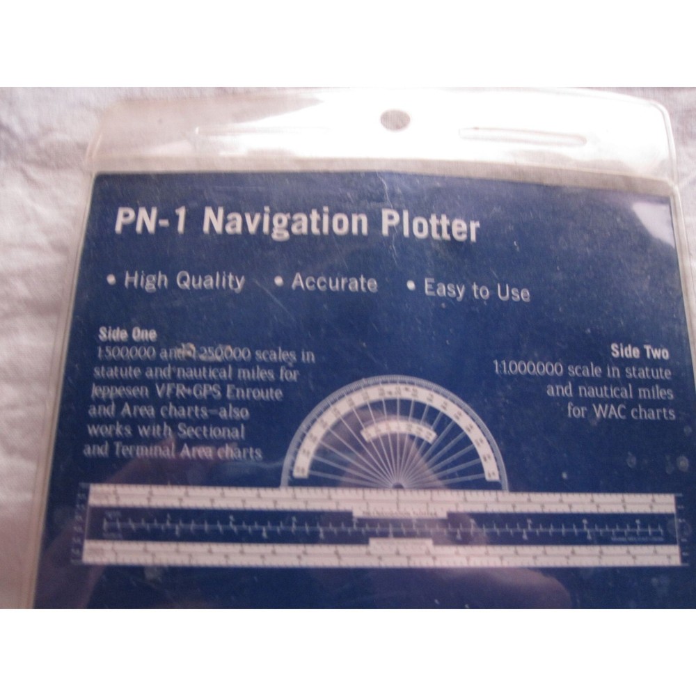 Jeppesen Pn-1 Navigation Plotter Pilot with sleeve and instructions Private/Comm