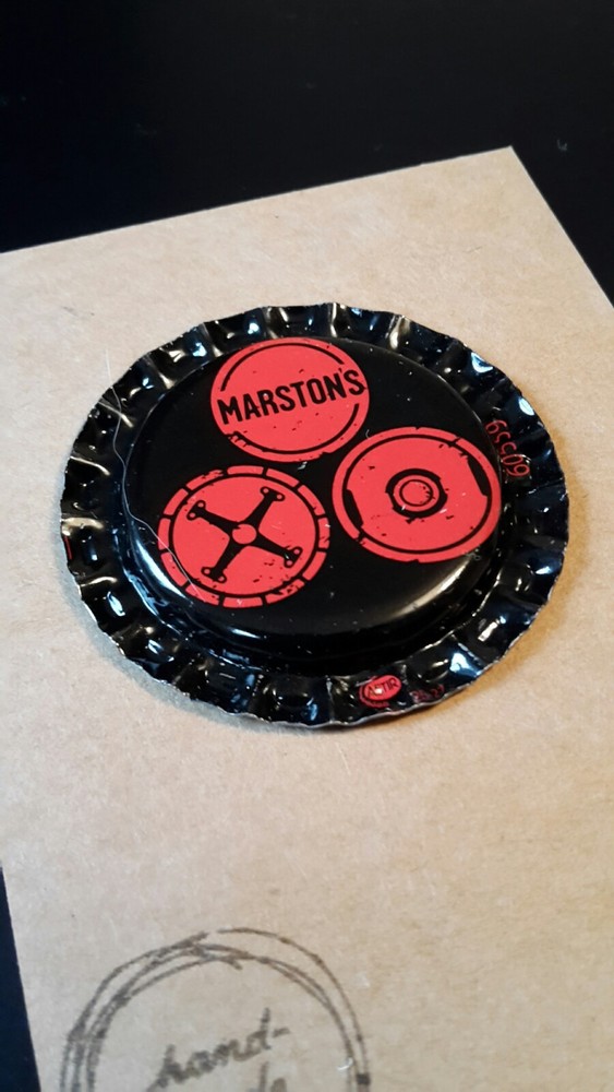 BOTTLE CAP FRIDGE MAGNET MARSTONS RED
