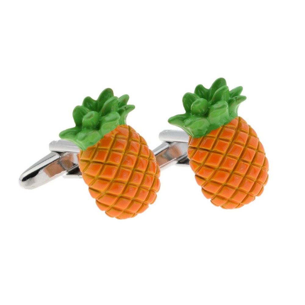 Fruity Pineapple Design Cufflinks X2AJ937