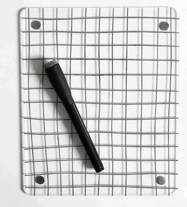 2 pack Acrylic locker white board