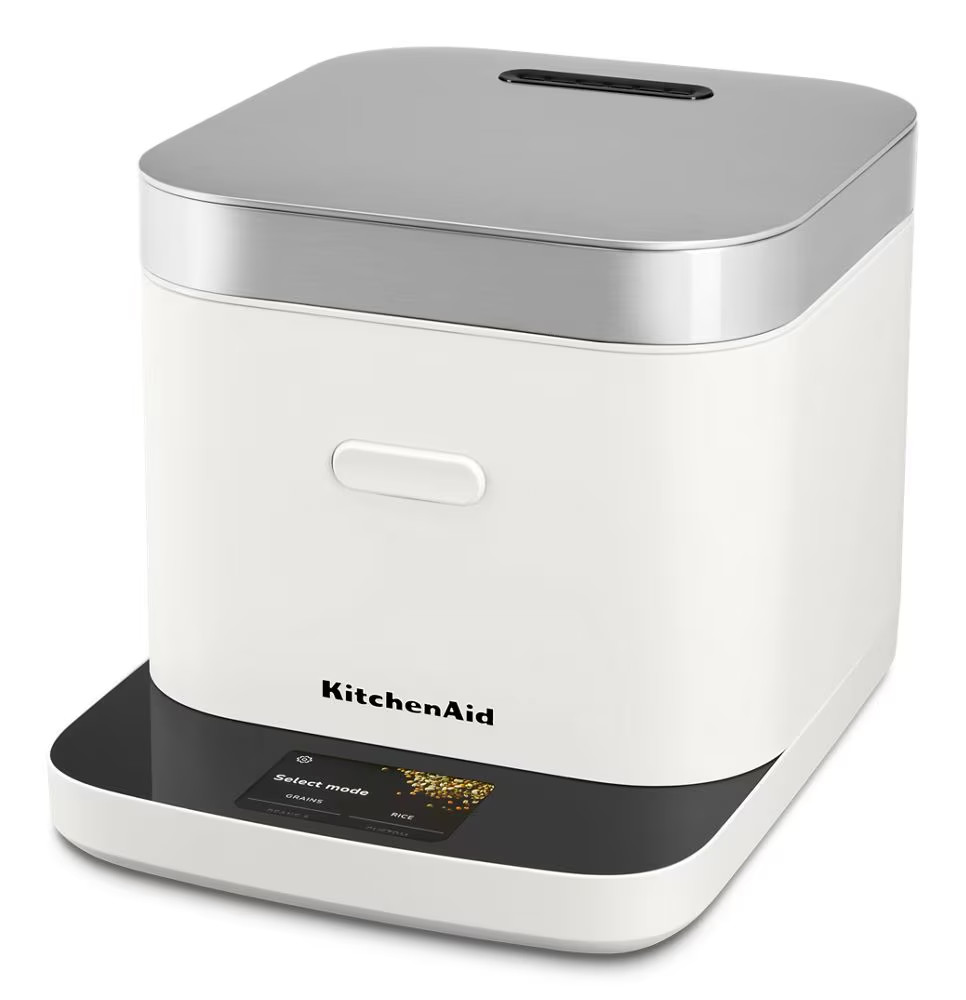 KitchenAid® Compact Grain and Rice Cooker - Porcelain White, kitchen ware
