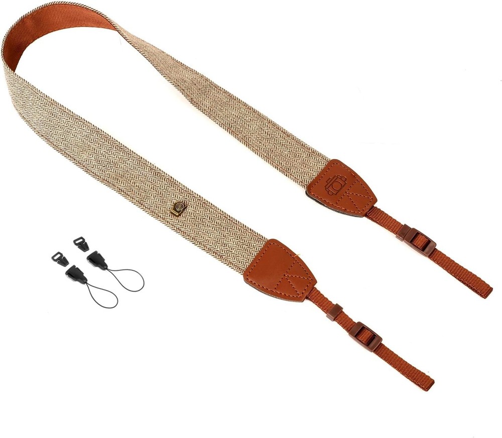 WANBY Camera Strap Brown Canvas Neck Shoulder with Quick Release...