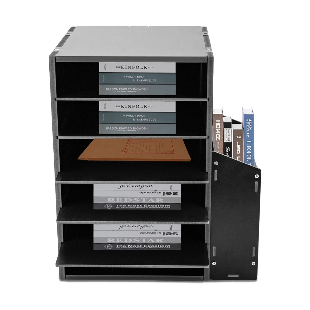 File Organizer PVC Board Letter Desktop Document Folder Office Tray Holder 6Tier