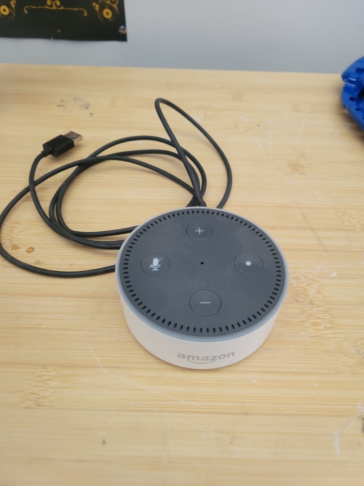 Amazon White Echo Dot (2nd Generation) Model RS03QR Tested EXCELLENT