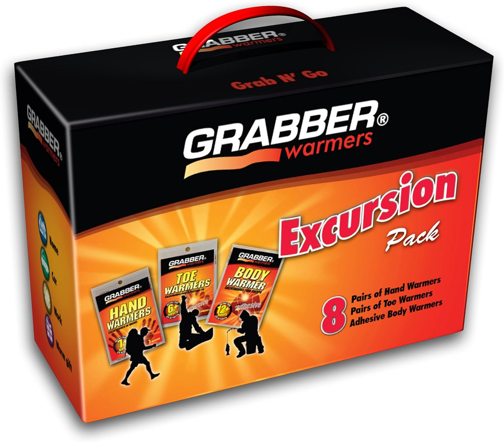Warmers Excursion Multi-Pack Warmer Box, 8 Pair Hand, 8 Pair Toe, 8 Peel N' Sti