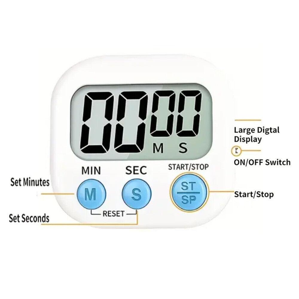 Digital Kitchen Timer Timer Learning Management Timer Suitable Cooking,Egg 1/4 x