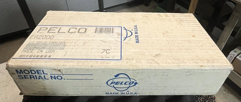 (1) PELCO EA2000 HALF-DUPLEX EQUALIZING AMPLIFIER. NOS/NIB.