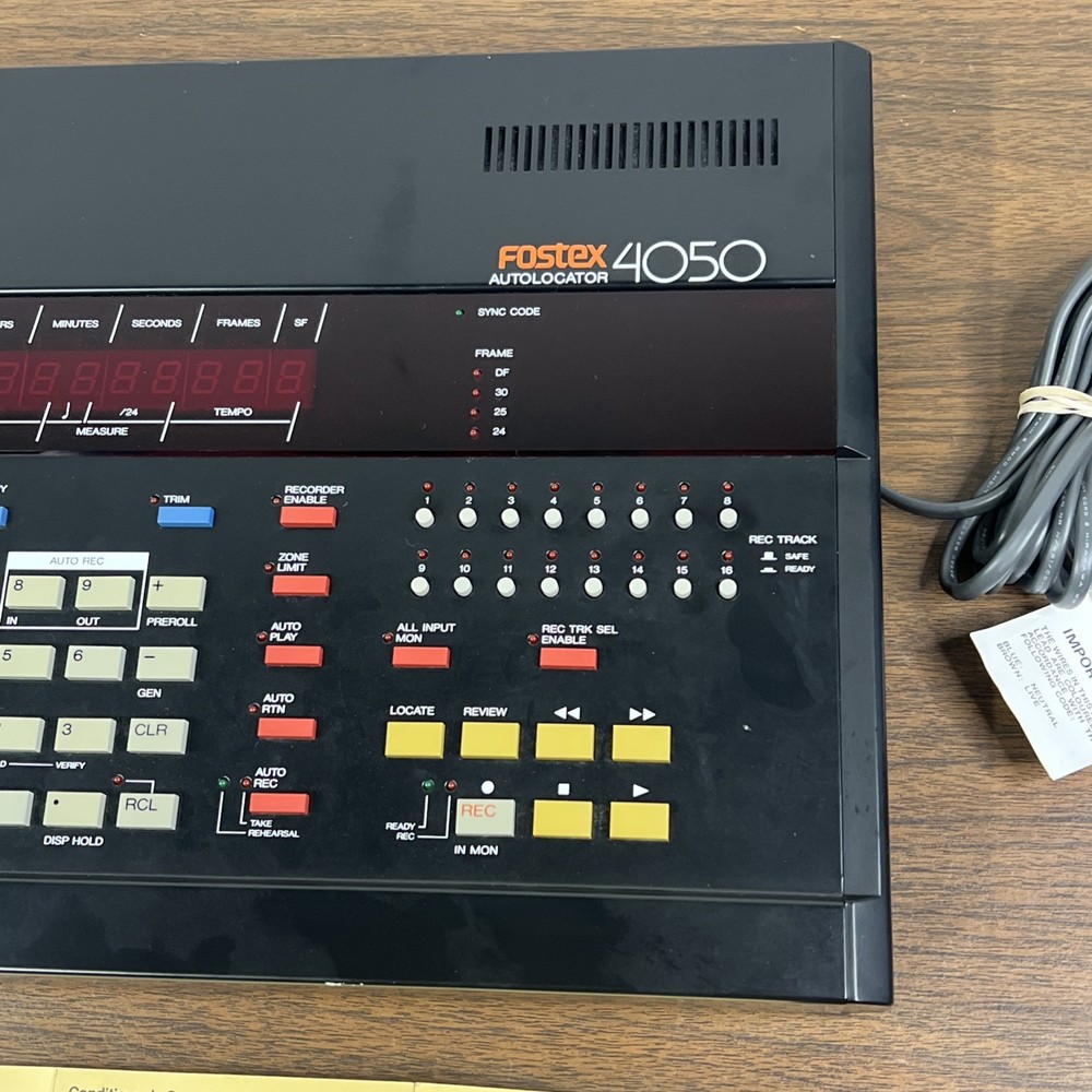 Fostex 4050 Autolocator Multitrack Controller Timecode Generator Midi Excellent