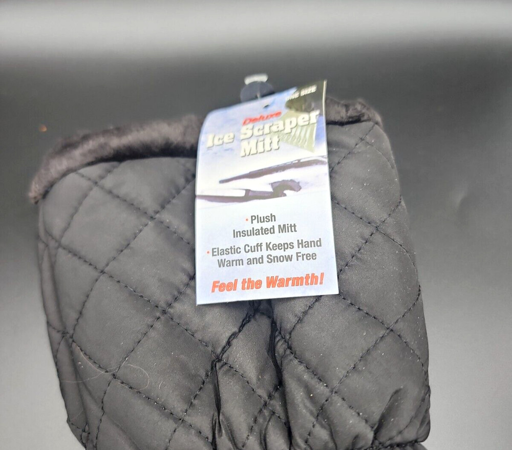 Delux Ice Scrapper Plush Insulated Mitt