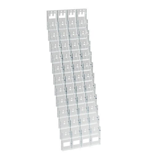 Azar Displays 48-Pocket Trifold Wall Mount. Inside Dimension: 4.375"W
