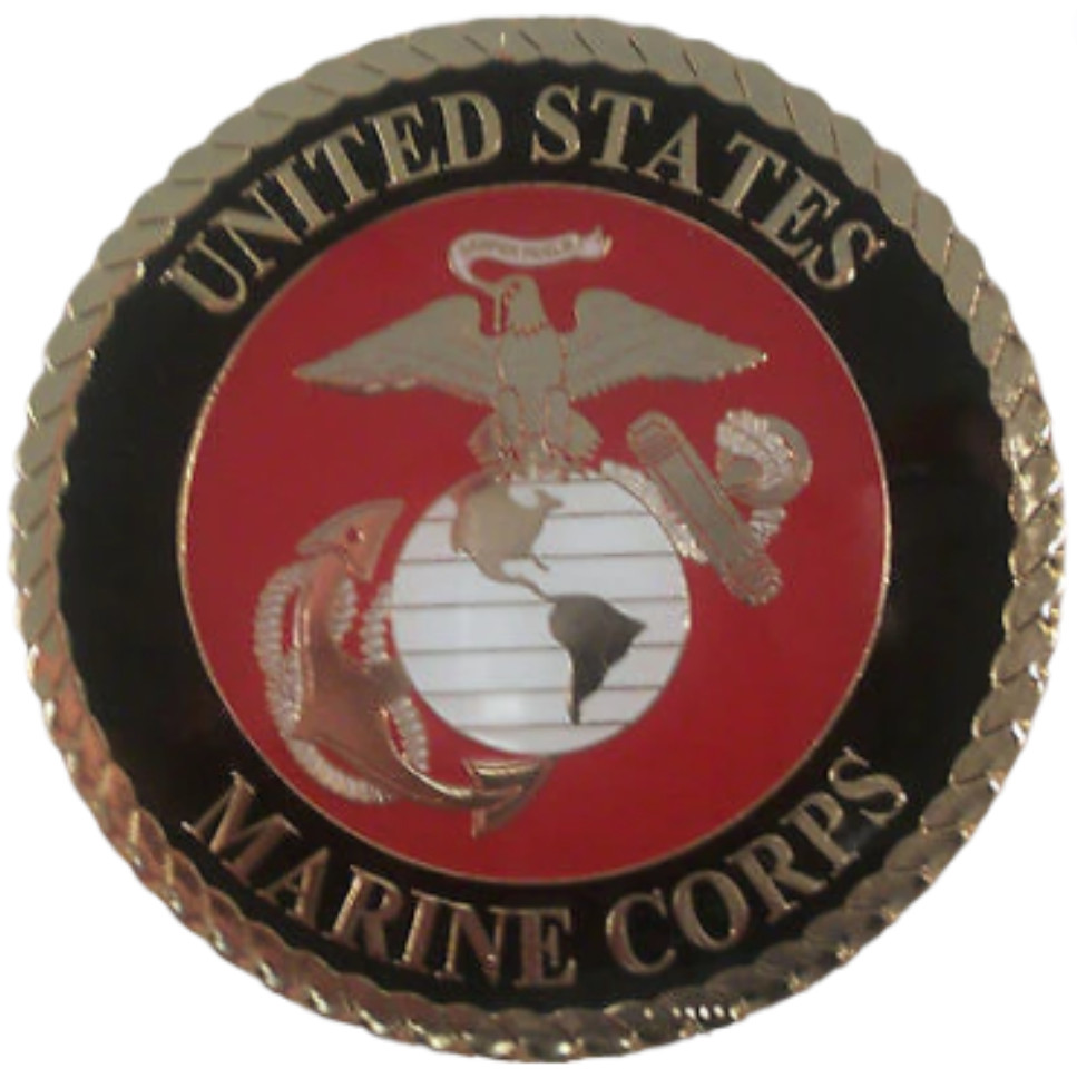 New USMC Metal Car Emblem