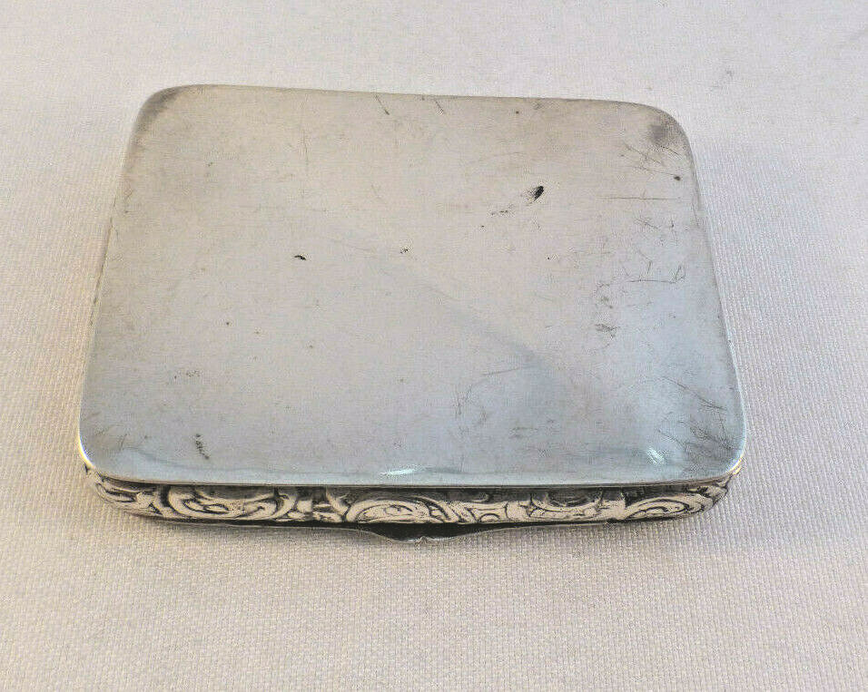 Fancy German Figural Sterling Box- 3 1/4" x 2 3/4"